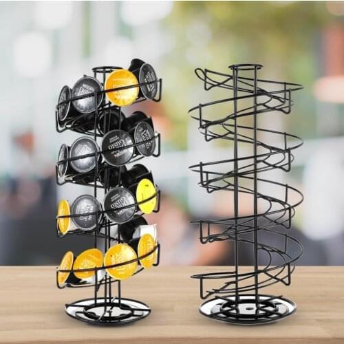 Coffee Holder 360-degree Rotating Spiral Display Rack For Desktop Storage Durable 30-grain Multi-fun Cool Coffee Storage Rack
