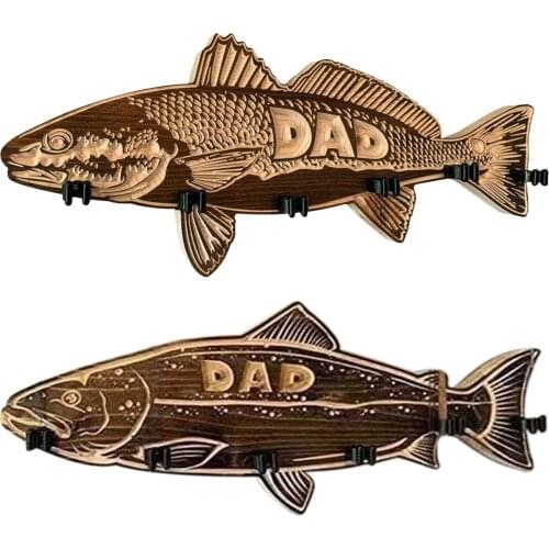 Fishing Rod Holder Largemouth Fish Wall-mounted Storage Rack