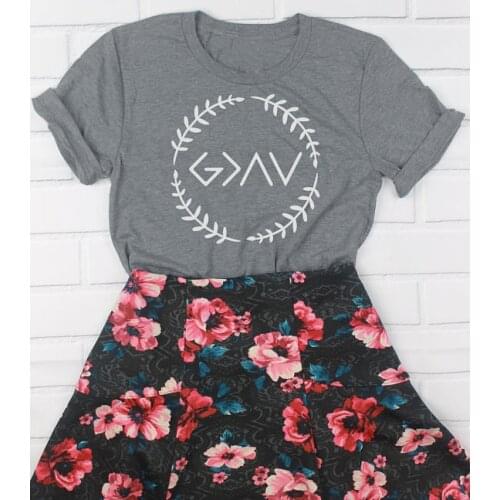 GCAV T-Shirt Graphic Christian Shirt Unisex Jesus Christian Ladies Tops Slogan Trendy Summer Stylish Outfits Drop Ship