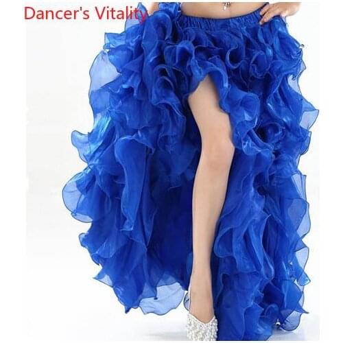 HOT SALE! senior yarn belly dance dress costumes sexy women latin shasha dance stage skirt for ladies belly dance Split skirts