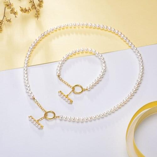 18K Gold Filled Balance Real Pearl Necklace Bracelet Set Runway Gown Hiphop Rare Glam Japan Korean Fashion