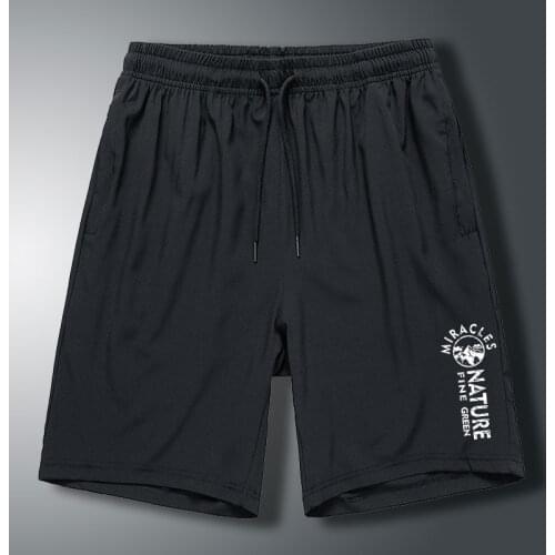 New Sweatpants Mens Casual Shorts Male Summer Black Jogging Shorts Large Size Elastic Waist Breathable Quick-Drying Beach Short