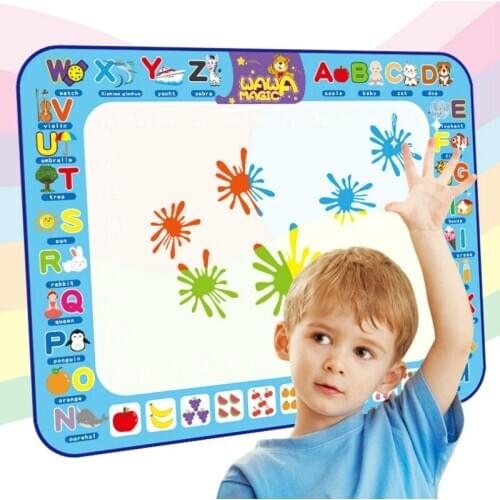 Water Magic Drawing Mat with Pens 100*75cm Painting Board Art Educational Toy Birthday Gift for Kids