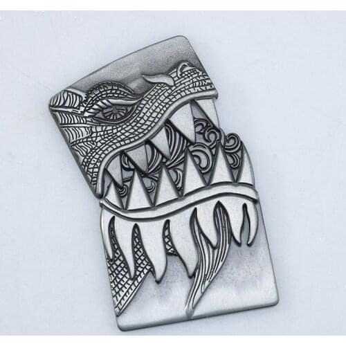 Personality Dragon Head Pattern DIY Metal Badge For ZP Kerosene Oil Lighter Grind Wheel Lighter Decor Accessory Metal Badge