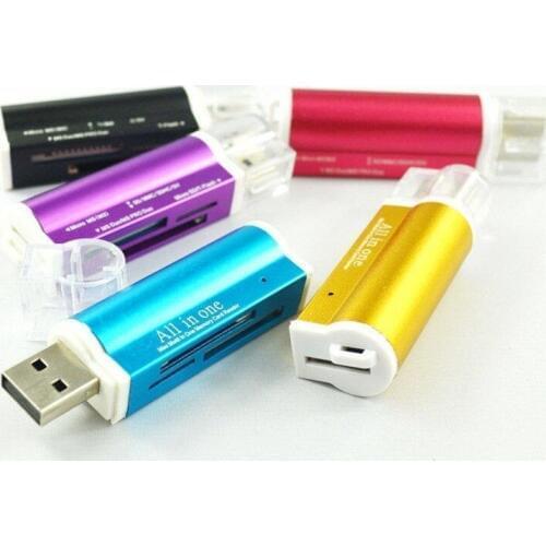 Multi All in 1 Micro USB 2.0 Memory Card Reader Adapter for Micro SD SDHC TF M2 MMC MS PRO DUO Card Reader