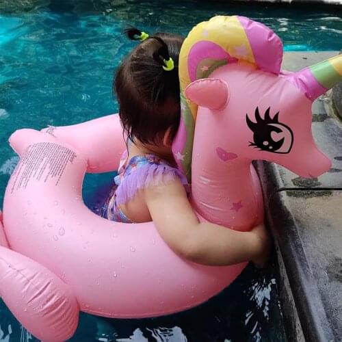 New swimming ring childrens cute unicorn arm ring 3-12 years old baby lifebuoy thickened swimming training teaching equipments
