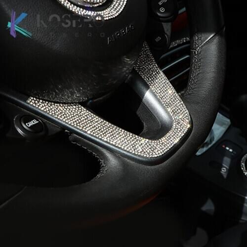 Personalized flash drill steering wheel decal for Mercedes 2015-2018 new Smart 453Fortwo Forfour decorative stickers accessorie