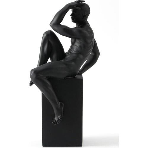 Man sitting position holding head with left hand birthday present home decoration hot style special