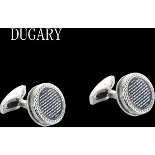 DUGARY Luxury shirt cufflinks for mens Brand cuff buttons cuff links High Quality round metal wedding abotoaduras gemelos