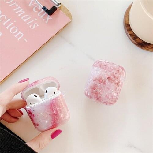 Luxury Marble Airpods Case Bluetooth Earphone Cute Silicone for Airpod 1/2 Case Cover Headphone Charging Bag for Air Pods Case