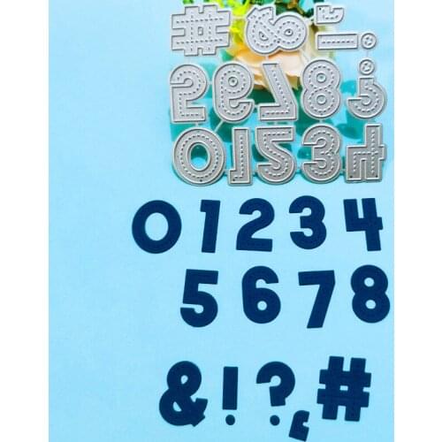 Number symbol DIY scrapbook with metal mold mold decoration photo recording diy paper card
