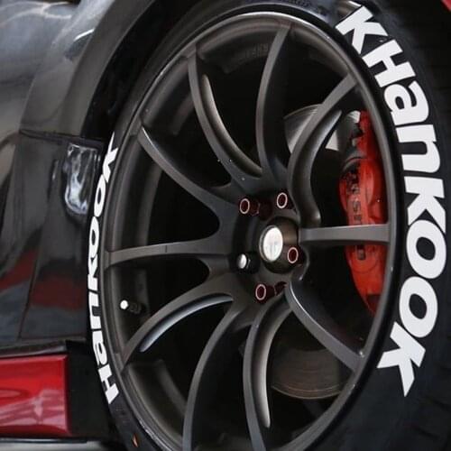 Car Sticker Universal White Tire Tread 3D Letter Motorcycle Stickers Glue A-Z0-9 English Letter Styling DIY Decoration Sticker