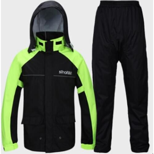 Outdoor Raincoat Waterproof Big Size Motorcycle Raincoat With Pants Jacket capa de chuva moto Hiking LZG062