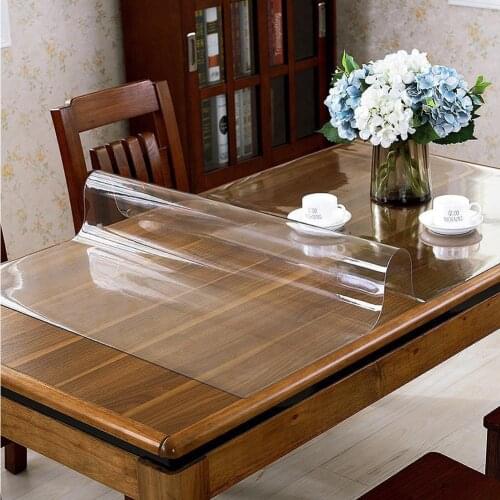 Waterproof Transparent PVC Tablecloth Table Cover Mat Kitchen Pattern Scratch-resistant Oil-proof Cloth Glass Soft Cloth