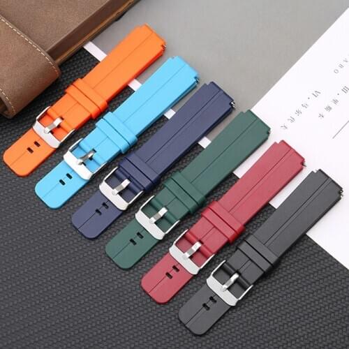 Yopo Soft Rubber watchband 16mm black white red orange wristband Replacement belt for Huawei B3 B6 bracelet Quick release