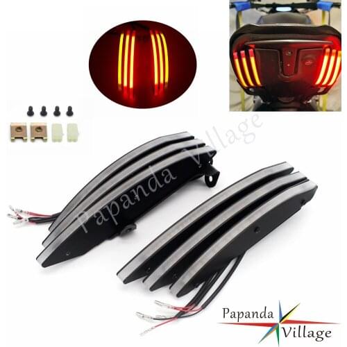 1 Set CNC LED Taillight W/ Turn Signal Running Brake Light For Ducati Diavel AMG Dark Carbon Titanium 2011-19 959 Panigale Corse