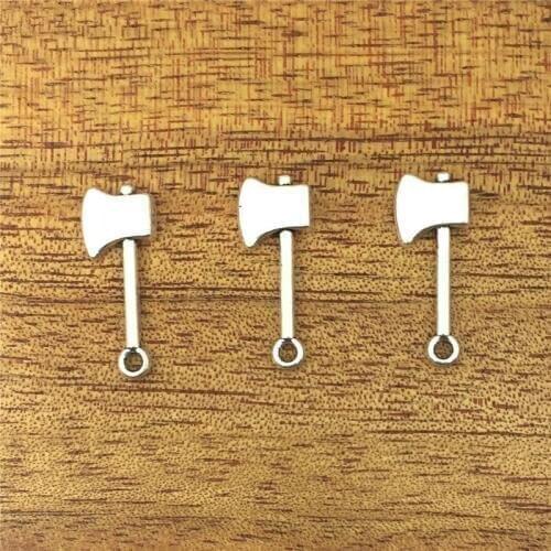 10pcs Charm Axe 9*24mm Tibetan Silver Pendant Making Accessories DIY Bracelet Necklace Accessories Accessories