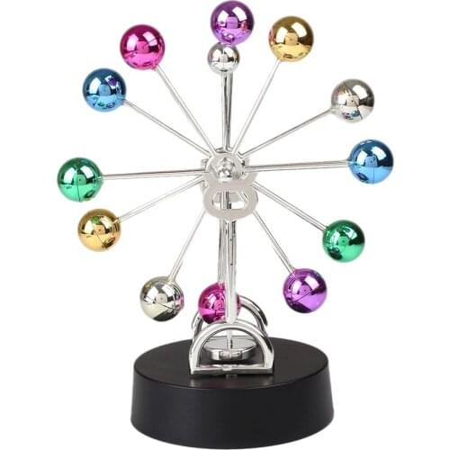 10 Colorful Ferris Wheel Balance Balls Physics Pendulum Decoration Timeless Swing Office Furniture Desk Ornaments appealing