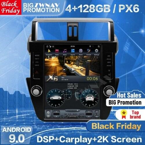 128G Tesla Screen For TOYOTA LAND CRUISER Prado 150 2014 2015 2016 2017 Android Car Multimedia GPS Player Radio Stereo Head Unit