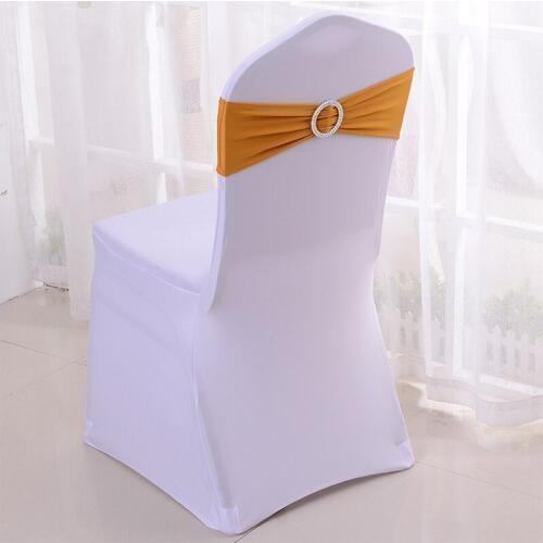 150pc Hotel Banquet Wedding Chair Sashes Stretch Chair Band Gold Red Pink Purple Blue Chair Bow Party Chairs Sash Decorations