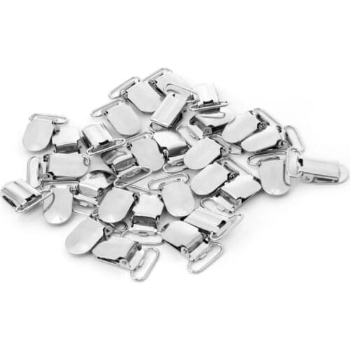 30pcs/Lot Metal Hook Pacifier Suspender Clips Pacifier Clips for Jacket Clothes Accessories For Cute Soother Clasps