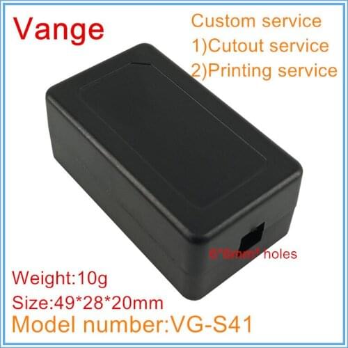 4pcs/lot black buckle project box 49*28*20mm ABS plastic material enclosure case diy for wire connector