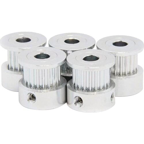 5pcs GT2 Aluminum Timing Pulley 20tooth, 2GT Synchronous Wheel 20 Teeth, Bore 5mm, Width 6mm