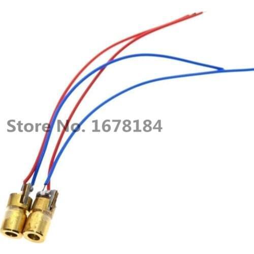 5PCS 650nm 6mm 3V/5V Laser Diode Adjustable Red Copper Laser Point Module Laser Head
