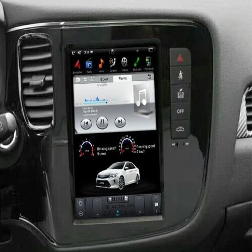 10.4'' Tesla style Android 9.0 7.1 Car dvd player GPS Navigation For Mitsubishi Outlander Lancer 2014-2017 stereo radio ROCKFORD