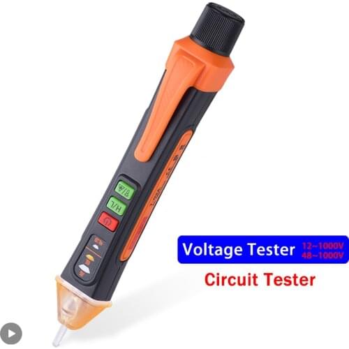 Non Contact Voltage Tester 48-1000V AC Voltage Detector Pen Circuit Tester Electric Indicator Wall Tool With Flashlight Beeper