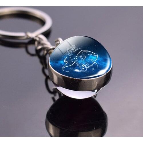 12 Constellations Keychain, 12 Constellations Keyrings, Gifts for Him, Personalized Gifts, Sagittarius, Virgo, Cancer, Aries