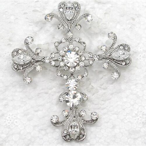 Brooch Pendant Rhinestone Cross Pin brooches C248 A