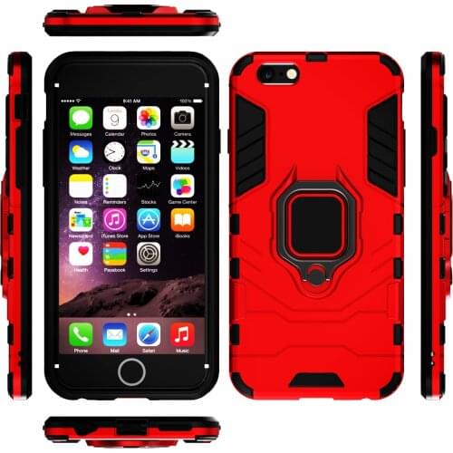 Phone Holder Finger Ring Case For iPhone 6s Magnetic Armor Shockproof Cover on the For iPhone 6 6s Plus 6plus 6splus Coque Funda