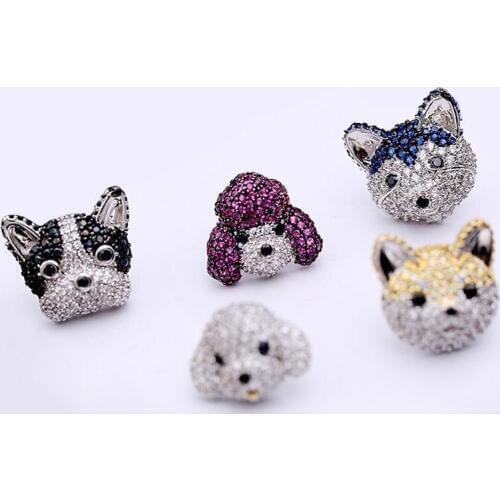 Red Trees Fine Jewelry Fashion Animal Stud Earrings For Women / Teens / Girls Birthday Gift Cute Dog Earrings With Silver Needle