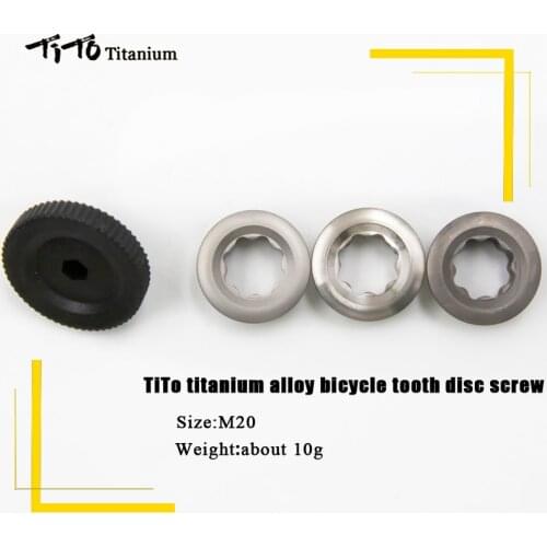TiTo titanium alloy bike crank cover M20 screw bike crankset fixing arm bolt thread with crank cap bicycle parts
