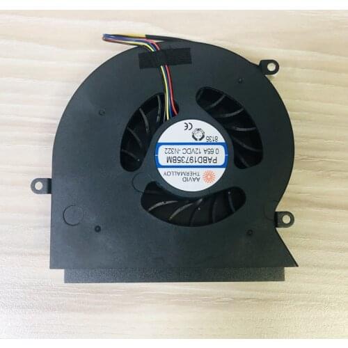 New Original Laptop CPU Cooling Fan For MSI GT62 GT62VR 16L1 16L2 16L3 6RE 7RE Notebook Cooler PABD19735BM N322 12V 0.65A 4Pin