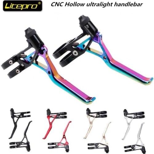 Litepro Bicycle Brake Lever CNC Hollow Design Ultralight 64g/pair Handlebar V Brake Handle Folded Mountain Road Bike Hand Levers