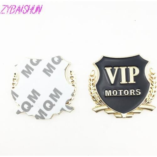 3D metal VIP MOTORS emblem car Stickers 2 pcs for Mini One Cooper Porsche 911 918/Cayenne/Macan/Macan S/Cayman/Carrer