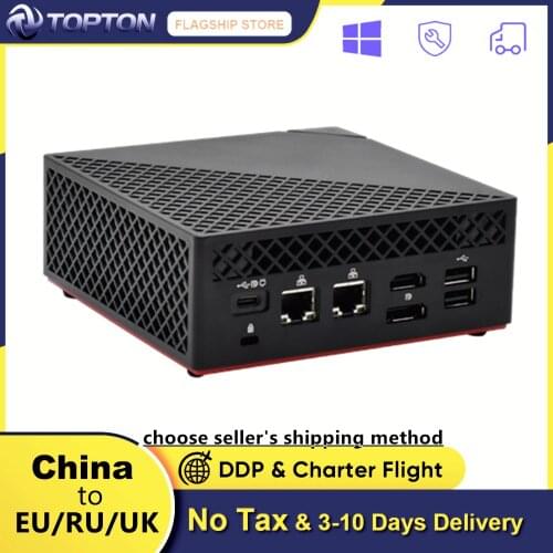 TOPTON AMD Ryzen 5 4500U Mini PC Windows 11/10 Pro 2*LAN 2*DDR4 Max 64GB M.2 PCIE Desktop Gaming Computer 3x4K Display AX WiFi6