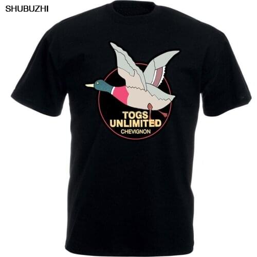 Men T Shirt Custom Printed 100% Cotton T-shirts Togs Unlimited Chevignon Duck Logo S Cotton Casual O Neck Funny Novelty Women