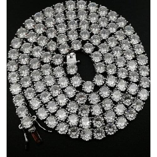 Hip Hop Necklace Fashion Jewelry 3/4/5mm 16"-24"Bling Iced Tennis Chain Chokers Necklaces CZ Stone Link Chain for Men and Women