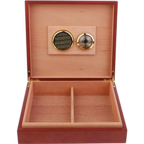 Portable Spain Cedar Wood Travel Cigar Humidor Set with Humidifier and Hygrometer #6