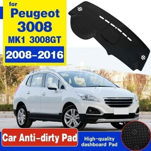 For Peugeot 3008 2008~2016 MK1 3008GT GT Anti-Slip Mat Dashboard Cover Pad Sunshade Dashmat Protect Carpet Car Accessories 2010