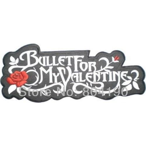 BULLET FOR MY VALENTINE Rose Heavy Metal Band Music Iron On/Sew On Patch Tshirt TRANSFER MOTIF APPLIQUE Rock Punk Badge