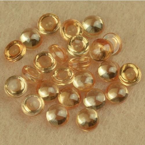Sale 3~14mm 5A Champagne Color Round Flat Bottom Cabochon Shape Cubic Zirconia Loose Zircon CZ Stone Synthetic Gems For Jewelry