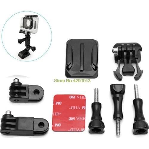 Adjustable Helmet Curved Adhesive Side Mount for GoPro Hero 4 3+ 3 2 1 Camera Drop Shipping Support