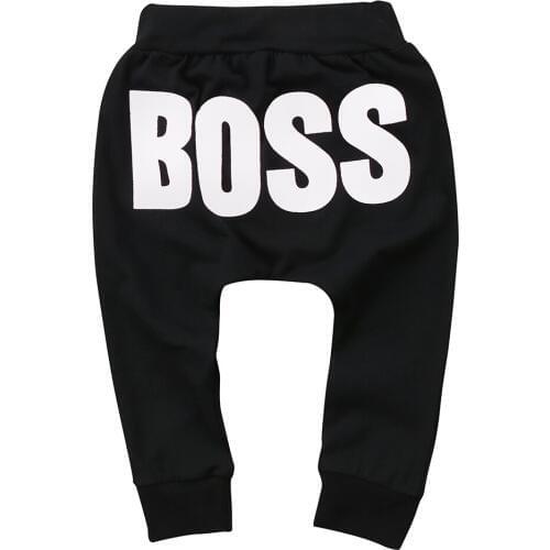 Baby PP Pants Letters Print Long Elastic Harem Pants Toddler Kids Baby Boy Girl Cotton Loose Trousers 1-5Y