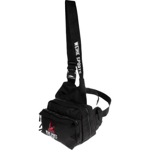 Waterproof Fishing Tackle Bag Pockets Waist Shoulder Bag Reel Lure Bags Black Fishing Accessories