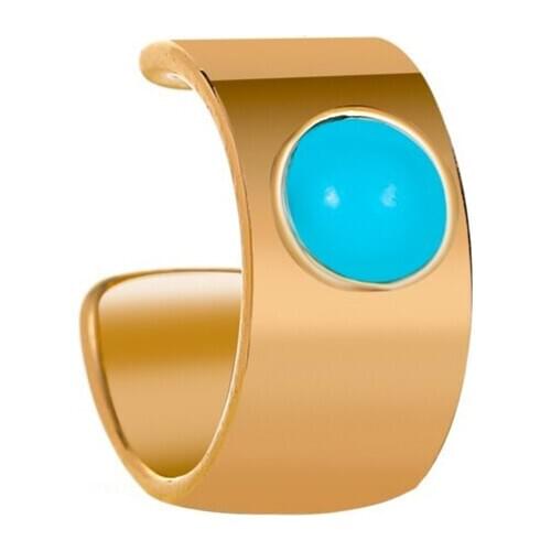 Ethnic Style U Shape Golden White Wide Side Simple Copper Ear Cuff Clip Earrings For Women Clip-on Earrings