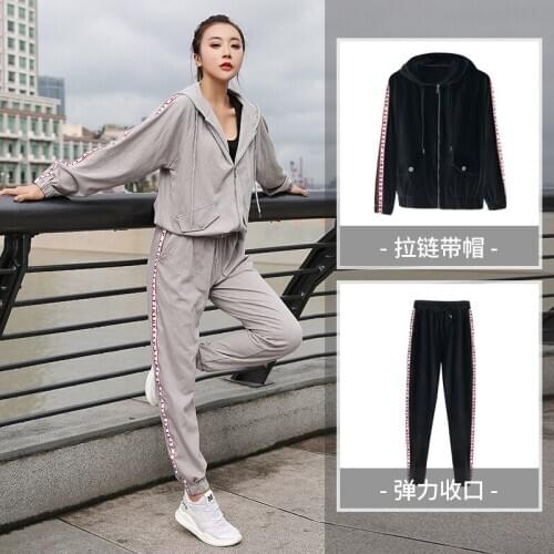 4XL Spring Women Sport Suit Zip Up Hoodie Jacket Sweatshirt+sweatpant Casual Jogger Running Workout Gym exercise Set Sport Suit